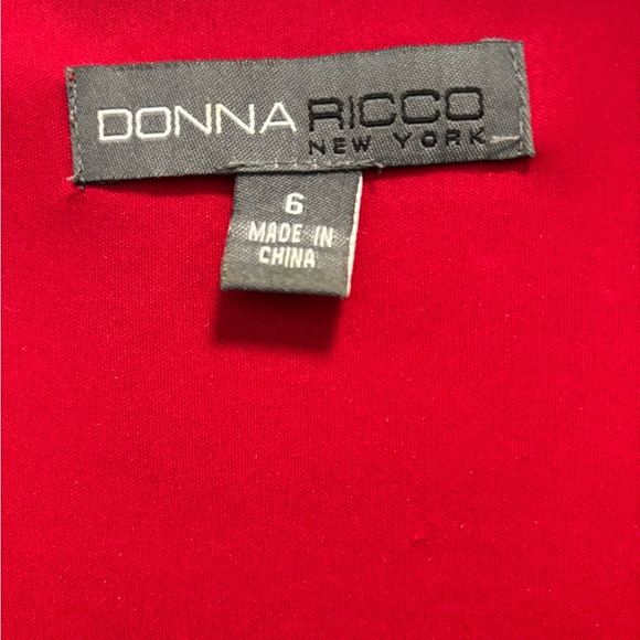 Donna Ricco Red Ruffle Midi Dress - Picture 7 of 7